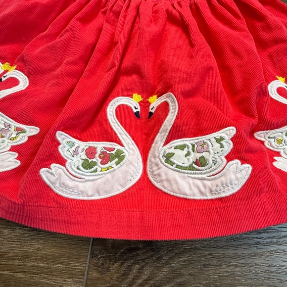 Mini Boden Girls Swan Applique Corduroy Skirt, NWT, Size 5-6, Pull-On, Pinkberry - Picture 2 of 8